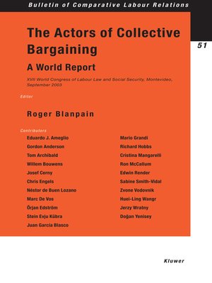 cover image of The Actors of Collective Bargaining a World Report